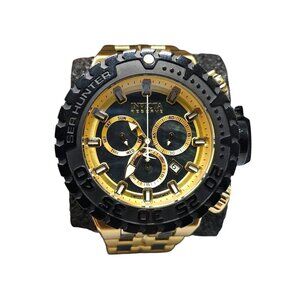 Invicta Reserve Pro Diver Sea Hunter (34595) Quartz Chrono Black Gold Mens Watch